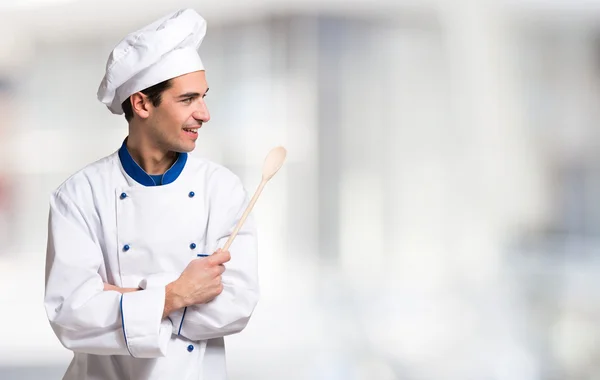 Chef looking at the copy-space — Stock Photo, Image