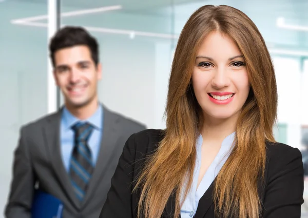 Business partners smiling — Stock Photo, Image