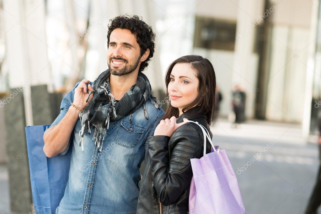 Couple doing shopping