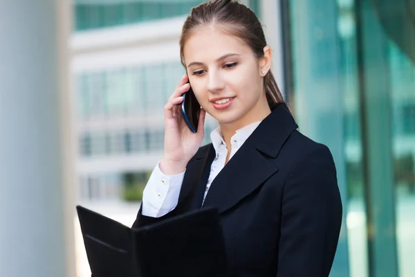 Busy businesswoman at work — Stock Photo, Image
