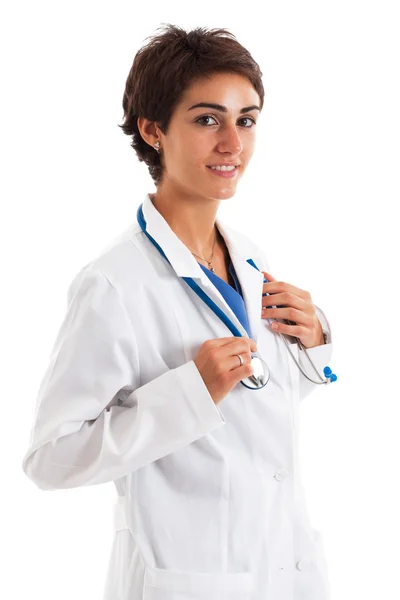 Sorridente médico feminino — Fotografia de Stock