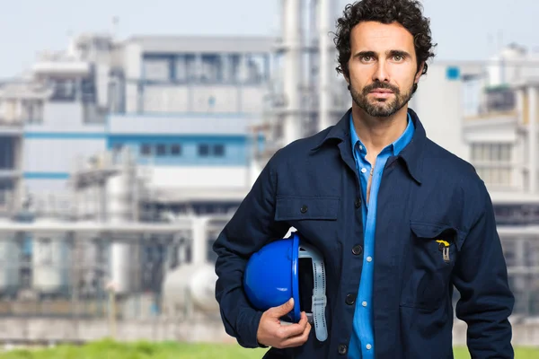 Worker in construction site — Stock Photo, Image