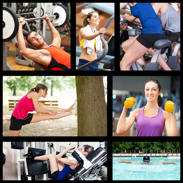 People training and having fun Royalty Free Stock Images