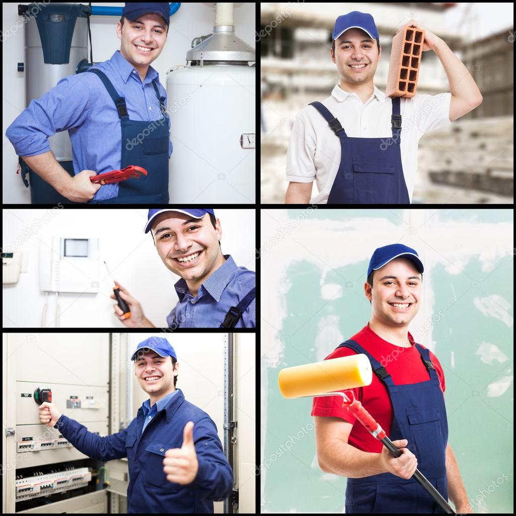 man doing many different jobs