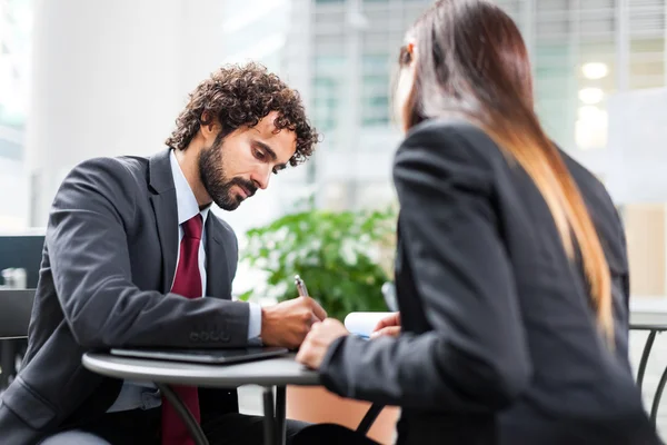 Business people working on some documents — Stock Photo, Image