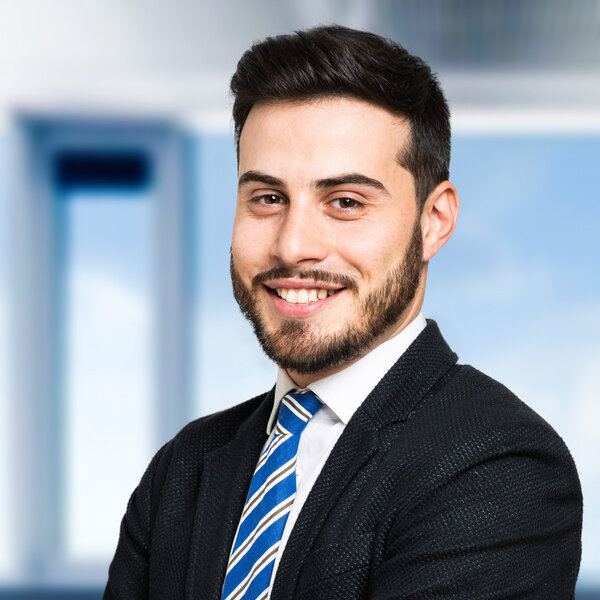 Handsome male manager