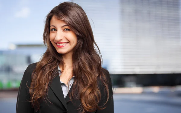 Sonriente mujer de negocios al aire libre —  Fotos de Stock