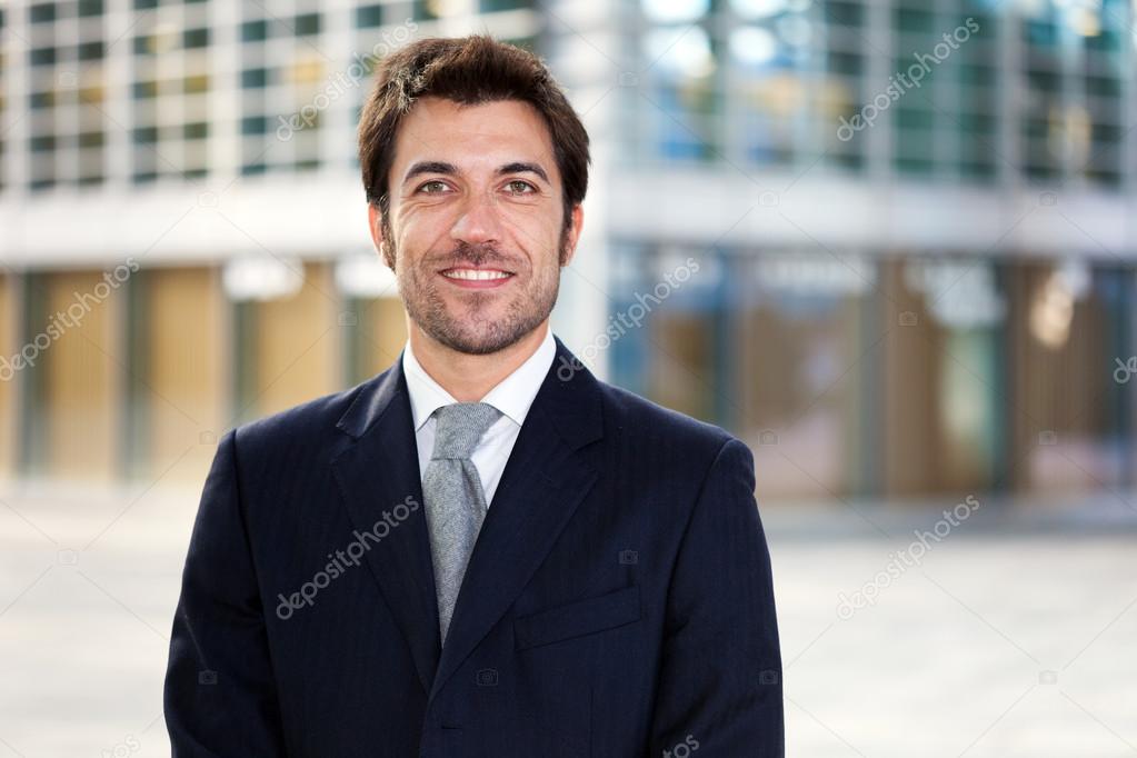 handsome businessman outdoor