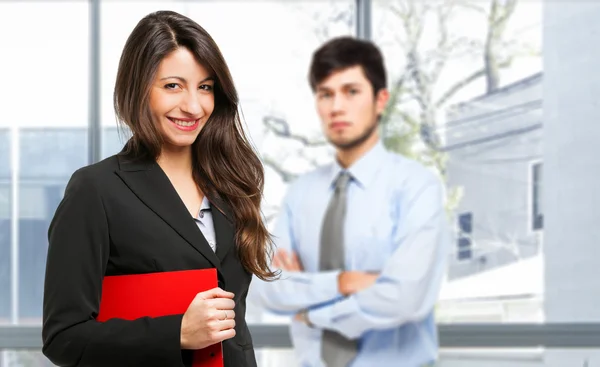 Two young business employees — Stock Photo, Image