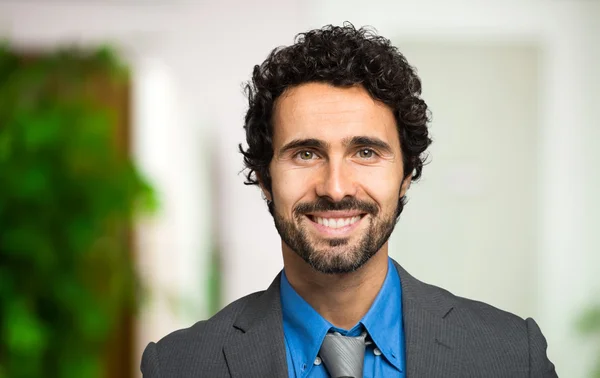 Guapo sonriente hombre de negocios — Foto de Stock