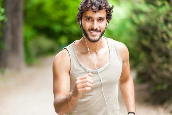 Man doing jogging outdoor — Stock Photo, Image