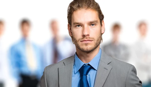 Líder frente a su equipo —  Fotos de Stock