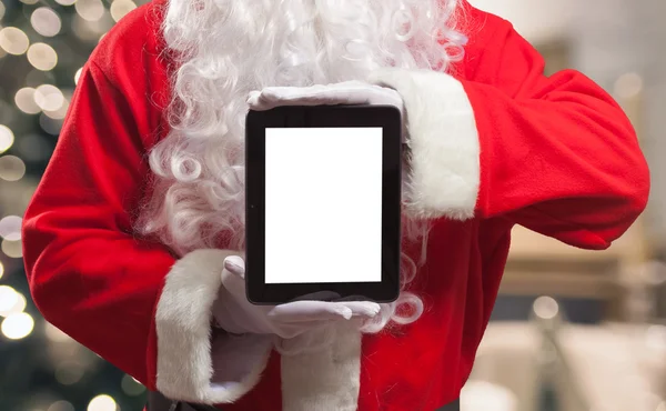 圣诞老人控股平板电脑 — 图库照片