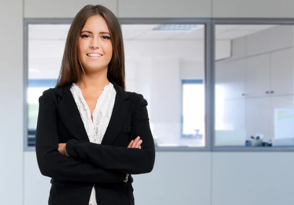 Encantadora jovem empresária — Fotografia de Stock