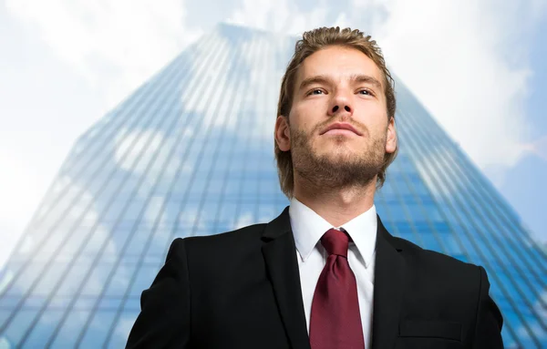 Businessman in a business environment Stock Photo