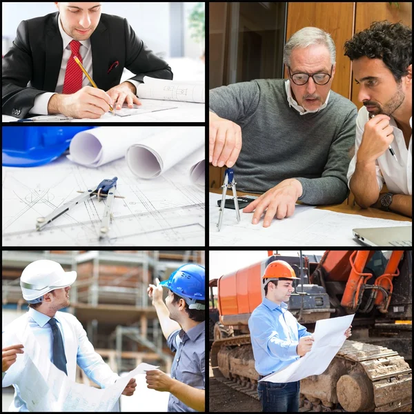 Diseñadores y arquitectos en el trabajo — Foto de Stock