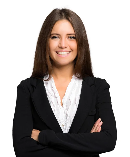 Joven mujer de negocios sonriente — Foto de Stock