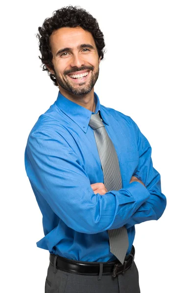 Pohledný muž s úsměvem — Stock fotografie