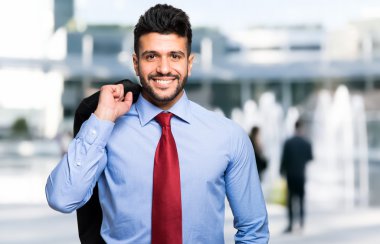 Adam bir iş bölgesinde