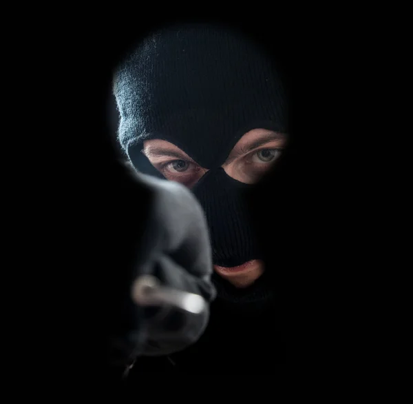 Burglar during night — Stock Photo, Image