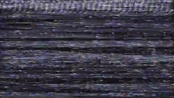 Animazione Digitale Astratta. Vecchia TV. Danneggiamento del video di errore guasto. Rumore del segnale. Errore. Errore di sistema. Design unico. Brutto segnale. Sfarfallio acustico della TV digitale. Nessun segnale. VHS. Un attacco hacker. Virus informatico — Video Stock