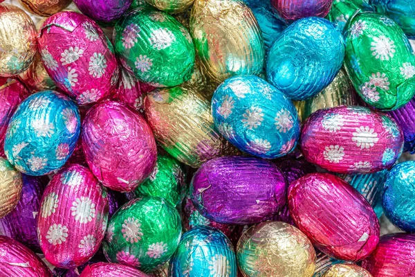 Huevos Caramelo Chocolate Lámina Colores Para Pascua Fotos De Stock