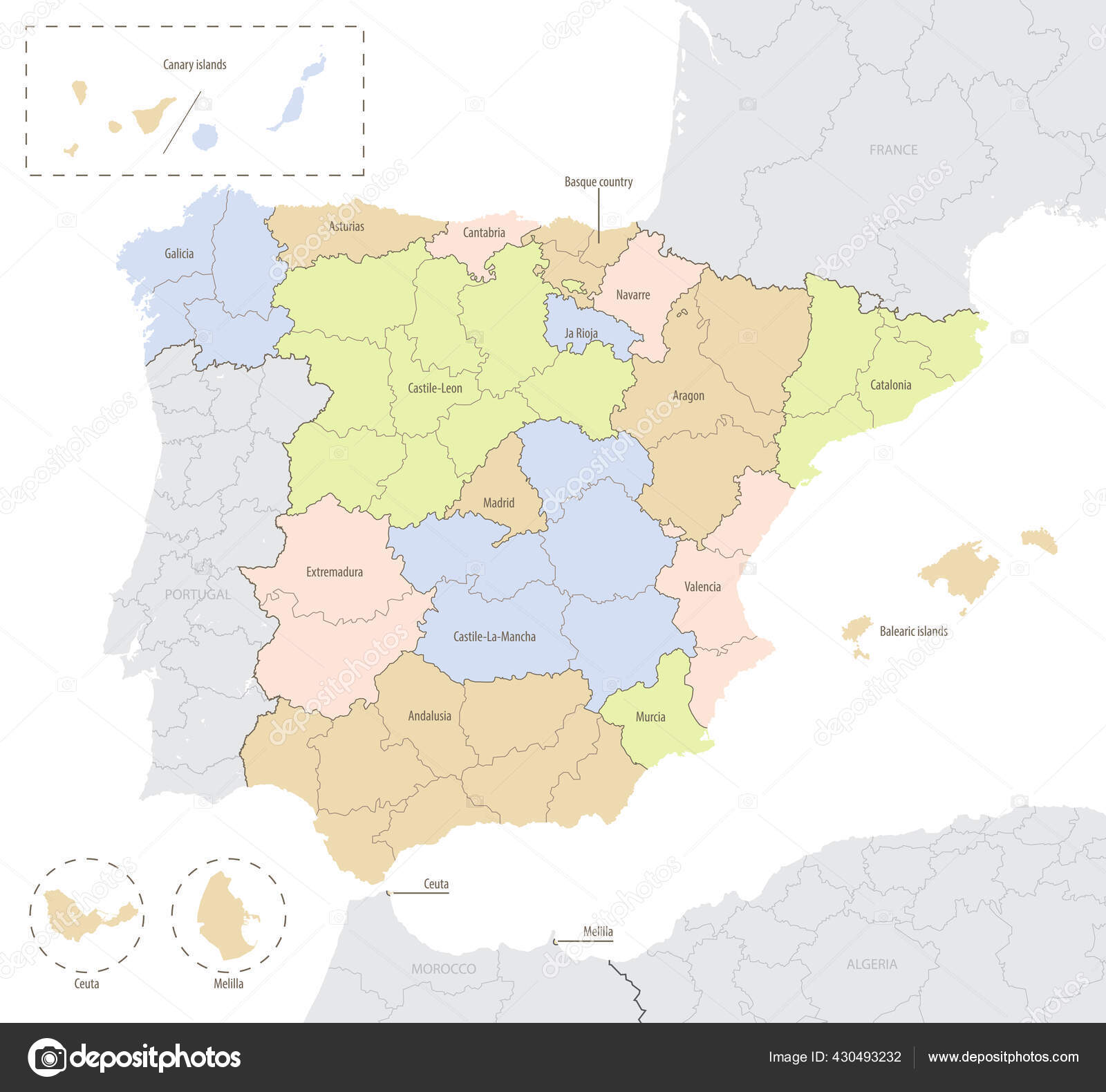 Localização Mapa Sevilha Encontrar Cidade Mapa Espanha Ilustração