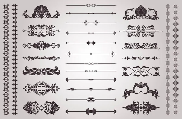 Set Decorative Elements Decoration Books Holidays Wedding Decor Vector Illustration — Stock Vector