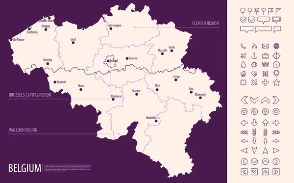 Mapa Detalhado De Portugal Com Divisões Administrativas Em Regiões