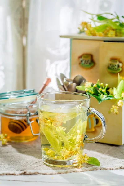 Té dulce con miel en el día de verano —  Fotos de Stock