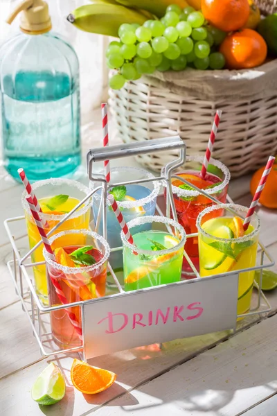 Sweet drink with orange and lemon — Stock Photo, Image