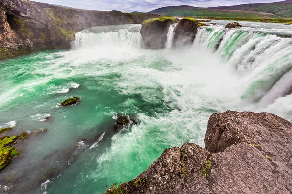 Εξαιρετικό καταρράκτη Godafoss στην Ισλανδία — Φωτογραφία Αρχείου