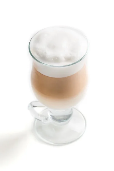 Café latte sur fond blanc — Photo
