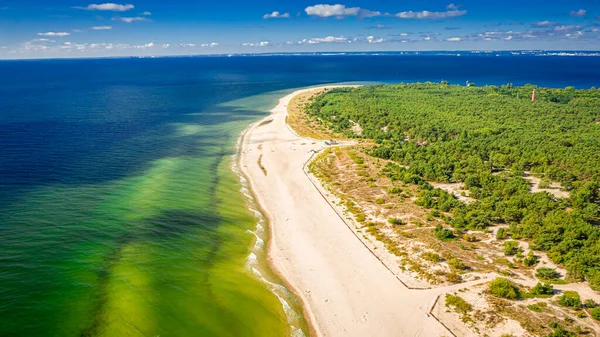 Aerial View Peninsula Hel Summer Baltic Sea Poland — Stock Photo, Image