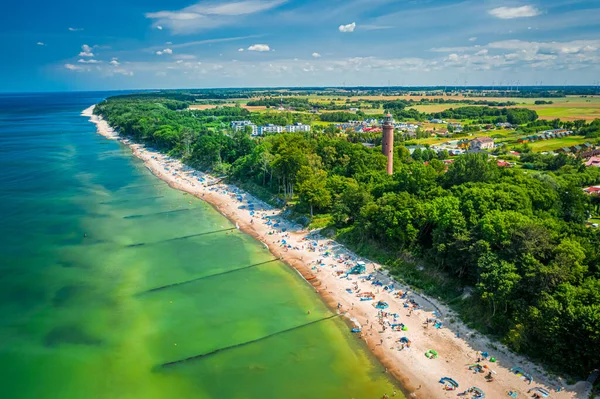 해변에 사람들 사람들 폴란드의 — 스톡 사진
