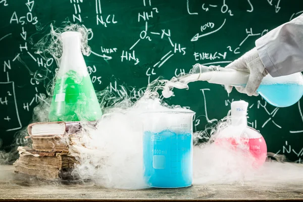 Practical Chemical Tests University Lab Practical Chemistry Classes — Fotografia de Stock