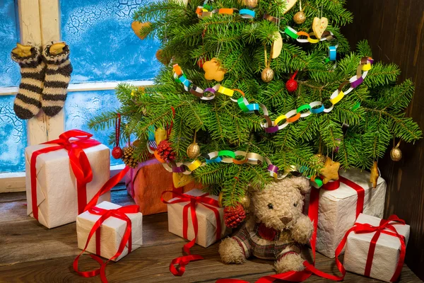 Geniet van uw kerst in landelijk gelegen vakantiehuis — Stockfoto
