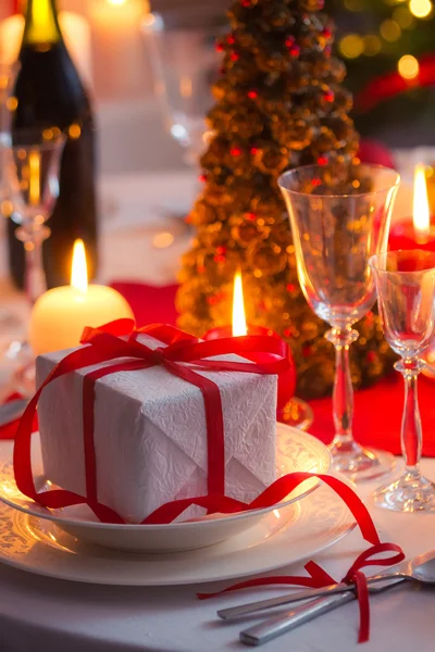 Mesa de Nochebuena esperando invitados — Foto de Stock