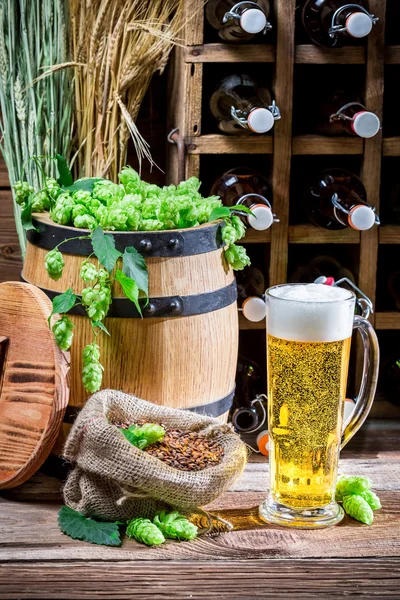 Zelfgemaakte light bier — Stockfoto