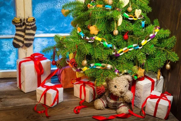 Geniet van uw kerst in landelijk gelegen vakantiehuis — Stockfoto