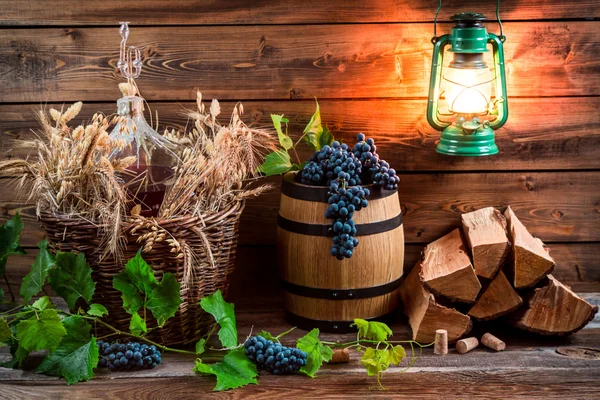 Cellar full of ingredients for homemade wine — Stock Photo, Image