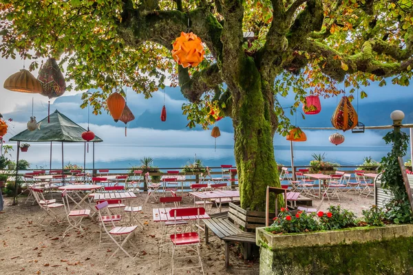 Chińska restauracja nad jeziorem Hallstatt — Zdjęcie stockowe