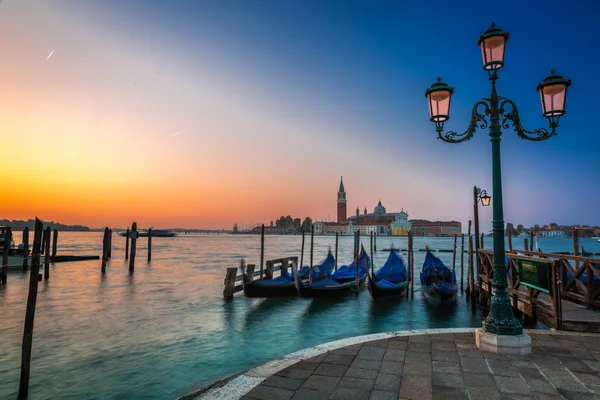 Východ slunce nad canal Grande v Benátkách — Stock fotografie