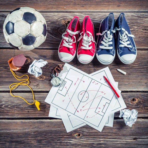 Plan to playing football in school — Stock Photo, Image