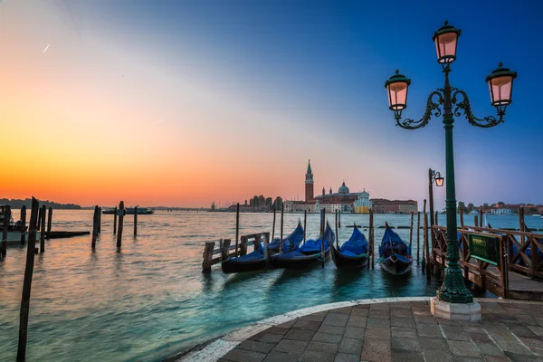 Východ slunce nad canal Grande v Benátkách — Stock fotografie