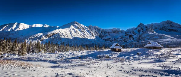 Mountain panorama in the high mountains in winter — Stock Photo, Image