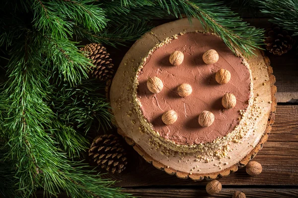 クルミの風味を付けられたケーキの森 — ストック写真