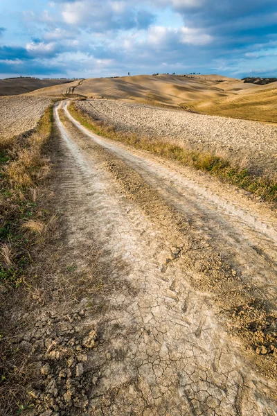 Autumn Country Road na Toscana — Fotografia de Stock