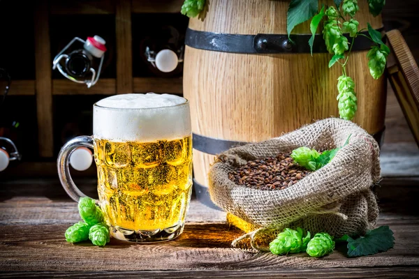 Bière fraîche et saveur de houblon — Photo