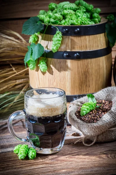 Homemade dark beer — Stock Photo, Image